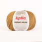 Ovillo de lana 52% merino 48% acrílico de la marca Katia. El modelo es Merino Aran en el color 035