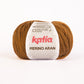 Ovillo de lana 52% merino 48% acrílico de la marca Katia. El modelo es Merino Aran en el color 037