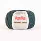 Ovillo de lana 52% merino 48% acrílico de la marca Katia. El modelo es Merino Aran en el color 044