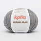 Ovillo de lana 52% merino 48% acrílico de la marca Katia. El modelo es Merino Aran en el color 069