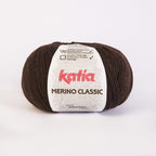 Ovillo de lana 55% merino 45% acrílico de la marca Katia. El modelo es Merino Classic en el color 007