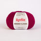 Ovillo de lana 55% merino 45% acrílico de la marca Katia. El modelo es Merino Classic en el color 024