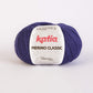 Ovillo de lana 55% merino 45% acrílico de la marca Katia. El modelo es Merino Classic en el color 031