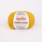 Ovillo de lana 55% merino 45% acrílico de la marca Katia. El modelo es Merino Classic en el color 041