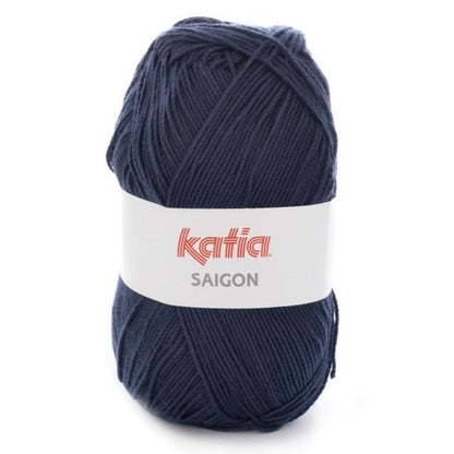 Ovillo de algodón 100% acrílico de la marca Katia. El modelo es Saigon en el color 005