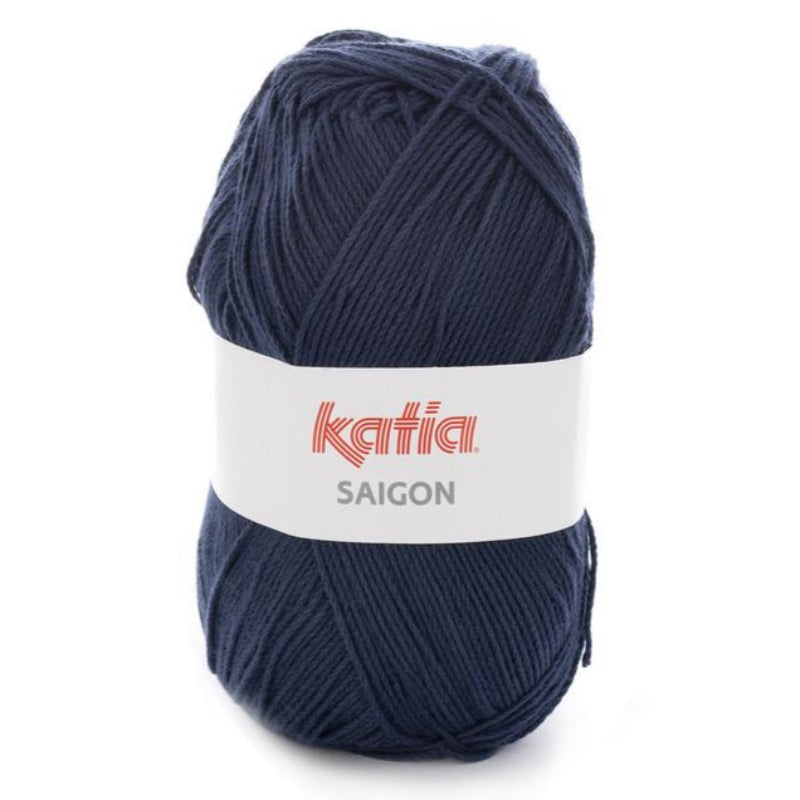 Ovillo de algodón 100% acrílico de la marca Katia. El modelo es Saigon en el color 005