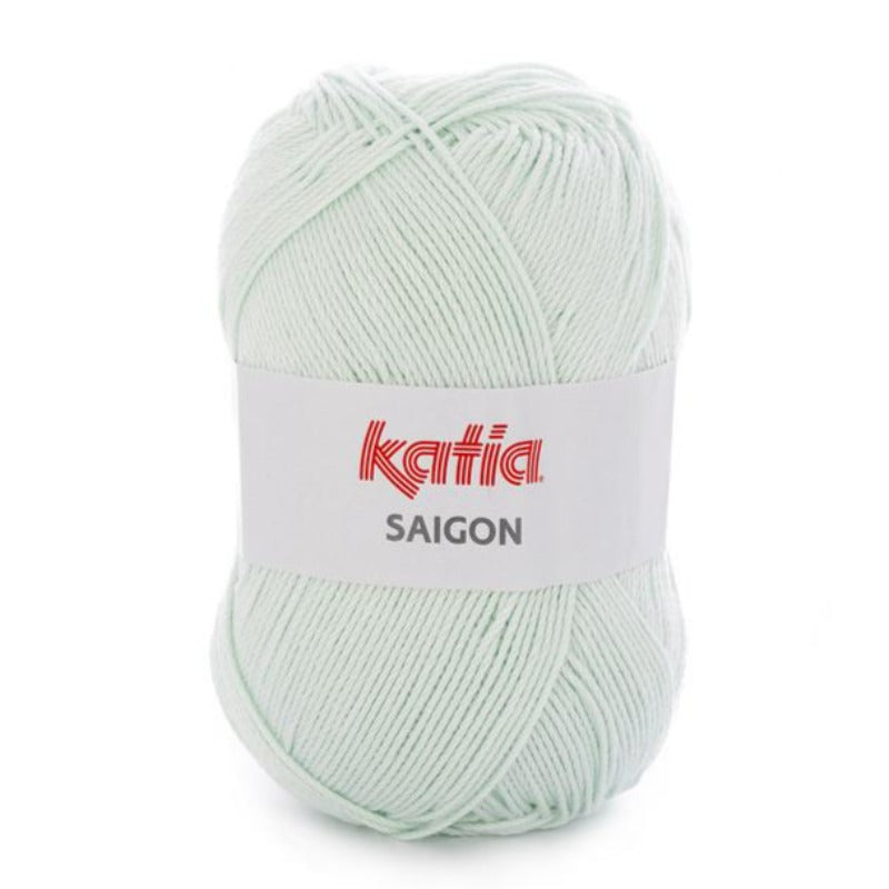 Ovillo de algodón 100% acrílico de la marca Katia. El modelo es Saigon en el color 006