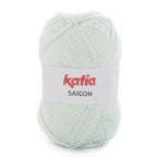 Ovillo de algodón 100% acrílico de la marca Katia. El modelo es Saigon en el color 006