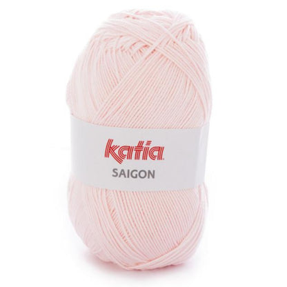 Ovillo de algodón 100% acrílico de la marca Katia. El modelo es Saigon en el color 008