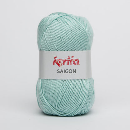 Ovillo de algodón 100% acrílico de la marca Katia. El modelo es Saigon en el color 014