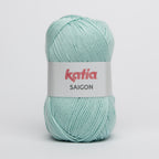 Ovillo de algodón 100% acrílico de la marca Katia. El modelo es Saigon en el color 014