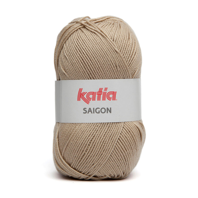 Ovillo de algodón 100% acrílico de la marca Katia. El modelo es Saigon en el color 019