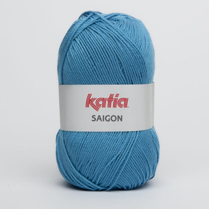 Ovillo de algodón 100% acrílico de la marca Katia. El modelo es Saigon en el color 025
