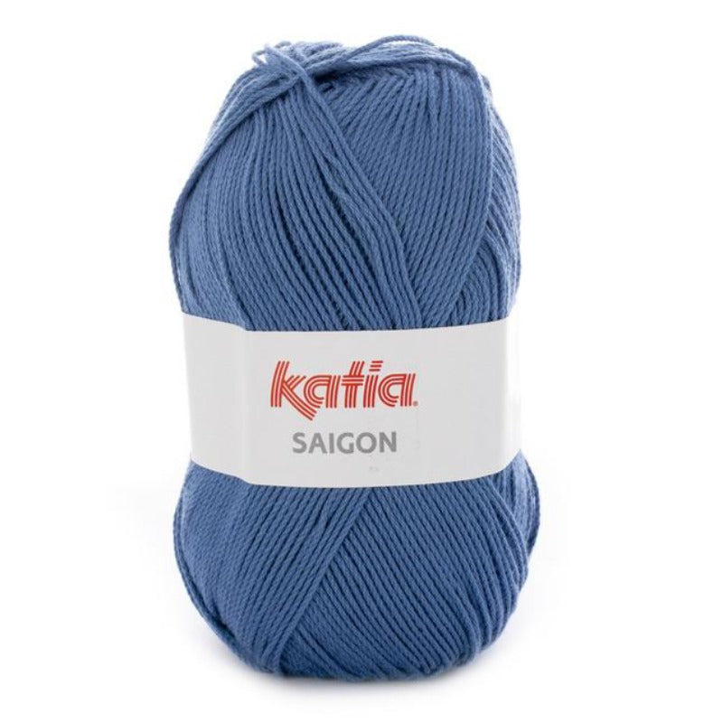 Ovillo de algodón 100% acrílico de la marca Katia. El modelo es Saigon en el color 032