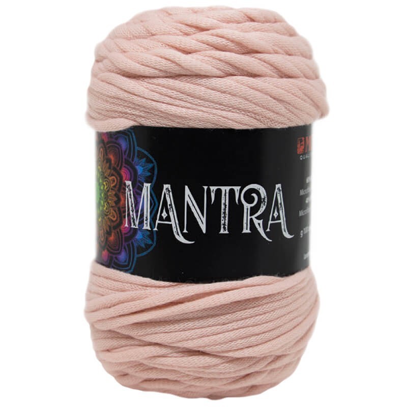 Ovillo de trapillo 60% Poliamidade, 40% la marca Mondial. El modelo es Mantra en el color 564