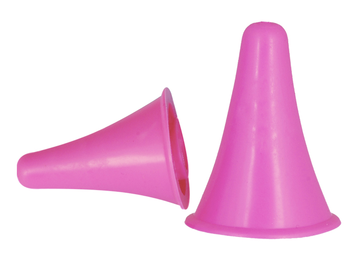 Protectores de agujas de la marca knitpro, con ellos evitamo que se nos escapen puntos mientras no tejemos. Es de color rosa