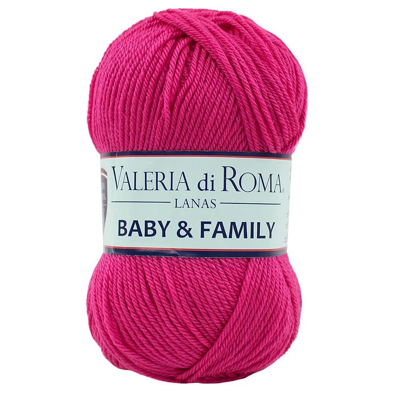 Ovillo de 60% lana  40% acrílico de la marca Valeria di Roma. El modelo es Baby&Family en el color 181